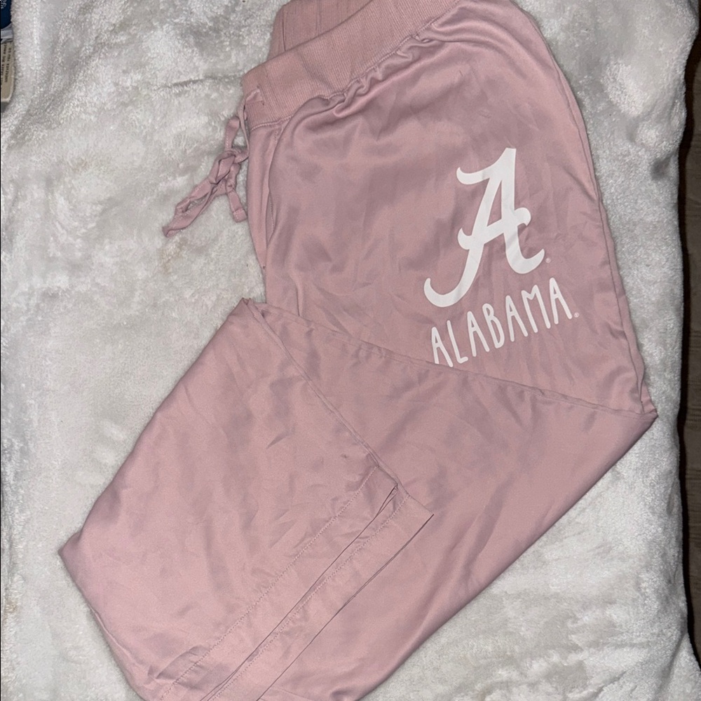 Alabama Script Logo Pink Pajama Pants-XL